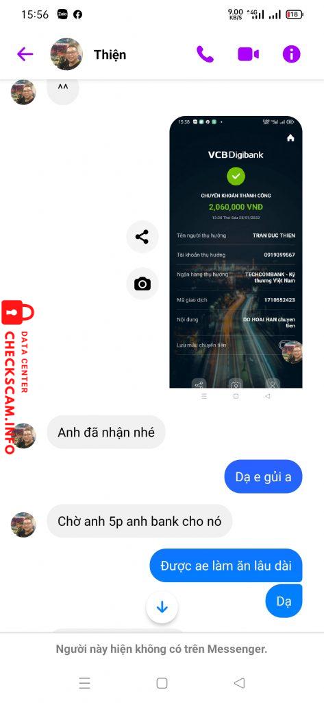 Evidência contra Trần Đức Thiện
