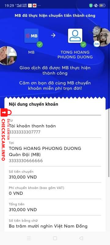 Evidência contra Trương Văn Nam