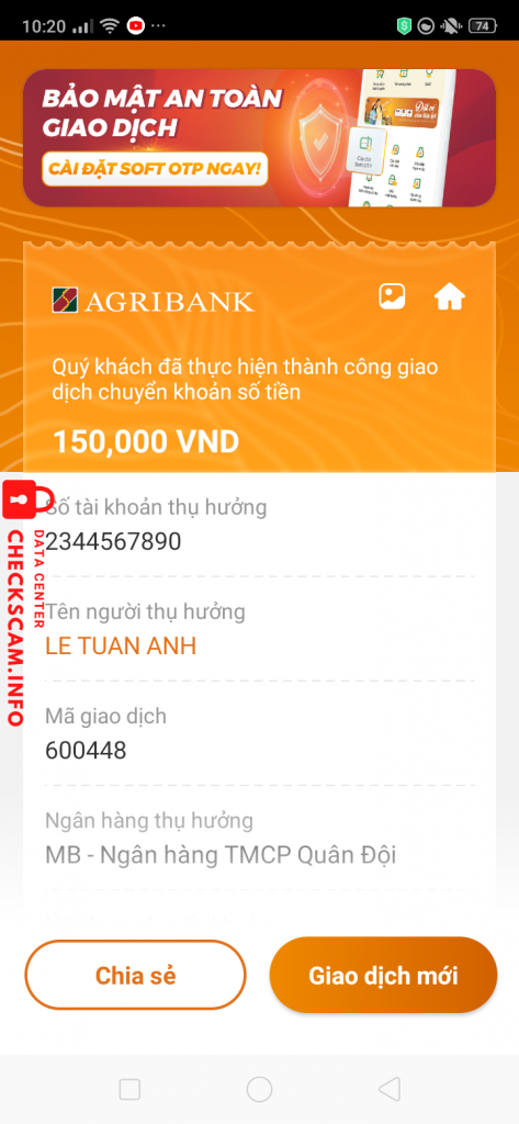 Evidência contra Le Tuan Anh