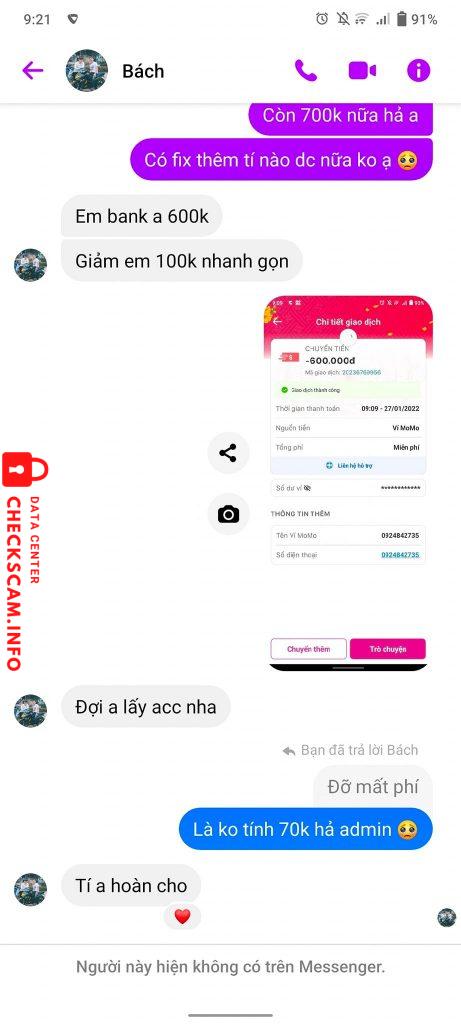 Evidência contra Đinh Công Bách
