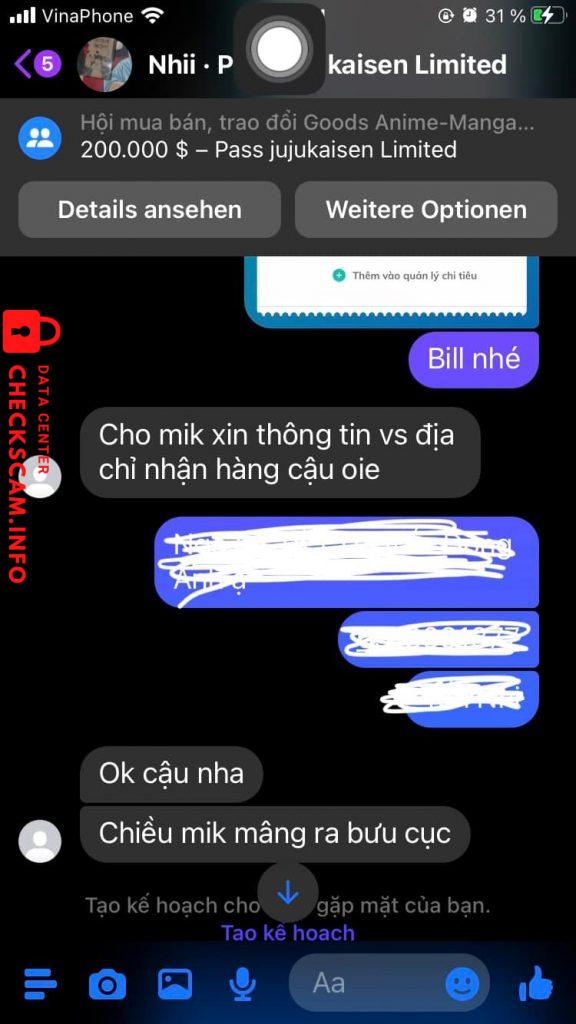 Evidência contra Nguyễn Việt