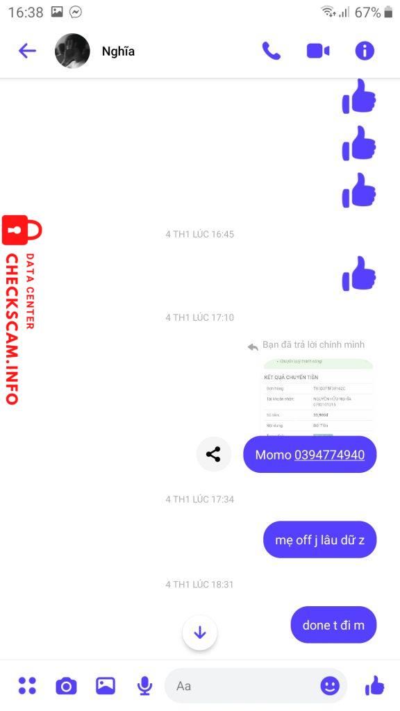 Preuves contre Nghĩa Nguyễn