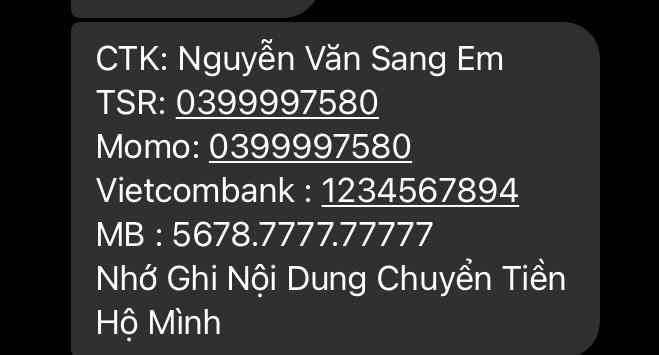 Preuves contre Nguyễn Văn Sang Em