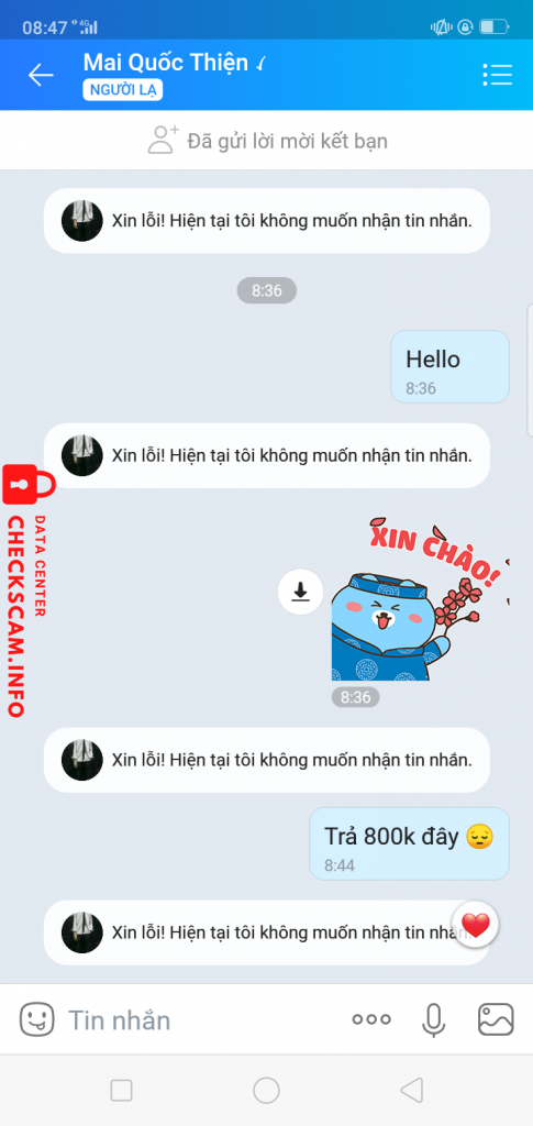 Preuves contre Mai Quốc Thiện