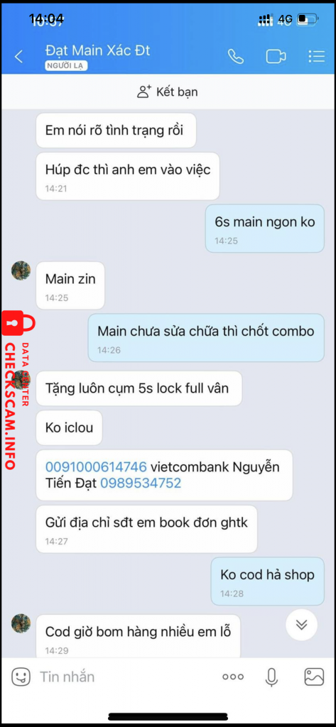 Preuves contre Nguyễn Tiến Đạt