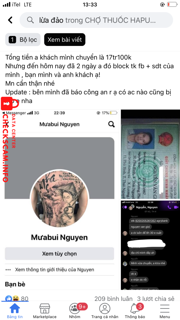 Preuves contre Nguyễn Văn Giới