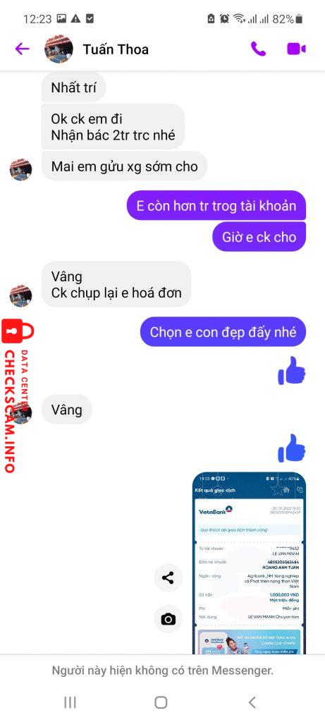 Preuves contre Hoàng Anh Tuấn