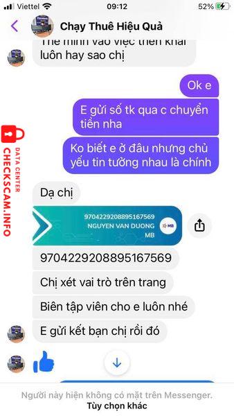 Preuves contre Nguyen Van Duong
