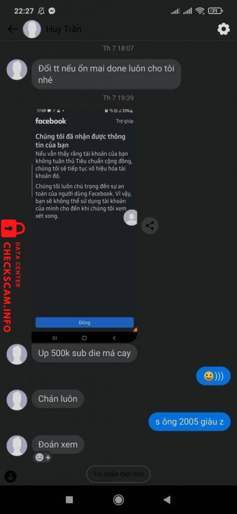 Preuves contre Trần Quốc Huy