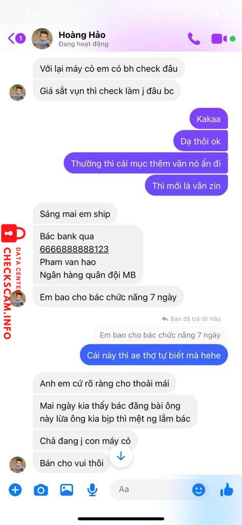 Preuves contre Pham Van Hao