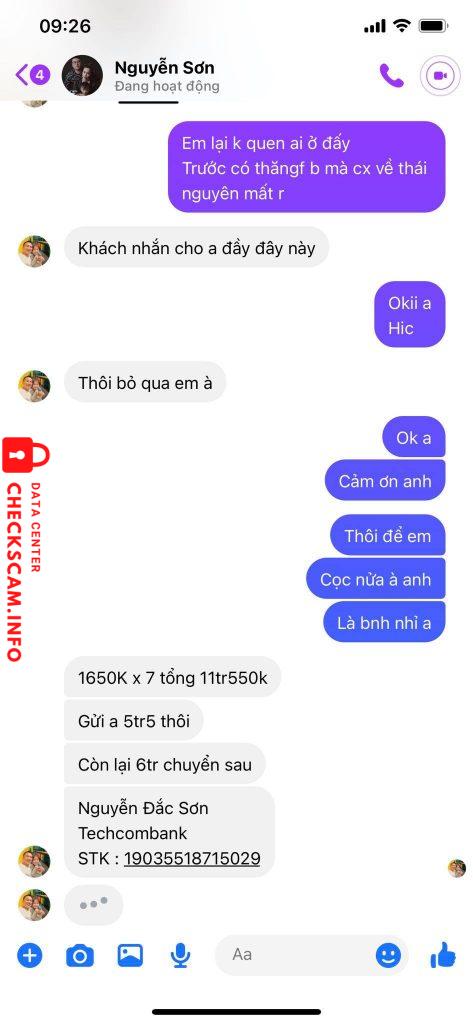 Preuves contre Nguyễn Đắc Sơn