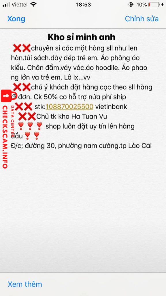 Preuves contre Ha Tuan Vu