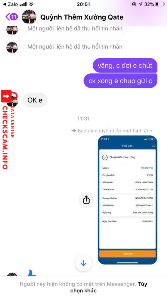 Preuves contre Nguyễn Thị Thêm
