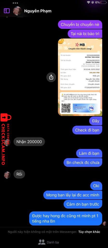 Preuves contre Huynh Tân Hoai