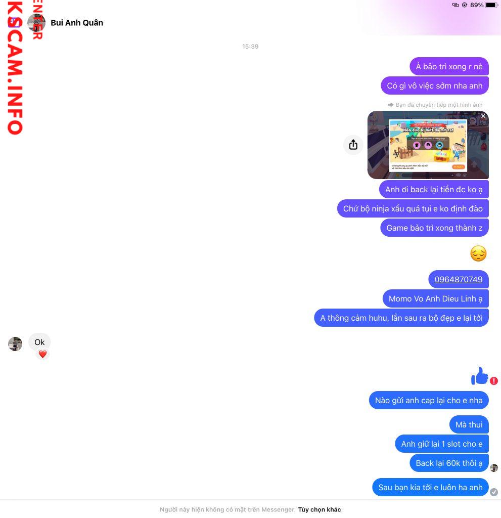 Preuves contre Bùi Anh Quân