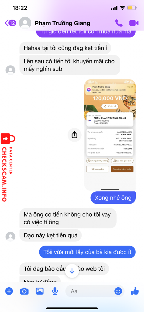 Preuves contre Pham Xuan Truong Giang