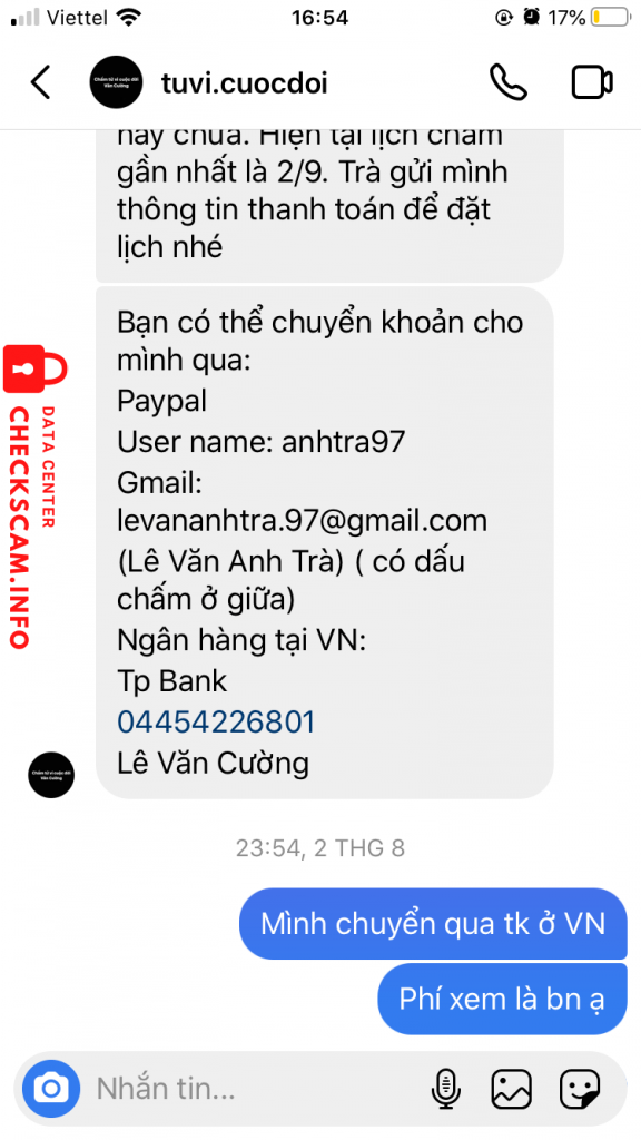 Preuves contre Lê Văn Cường