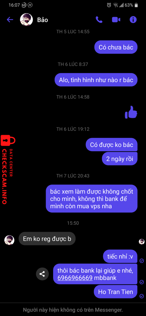 Preuves contre Mai Viet Chien
