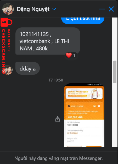 Preuves contre Le Thi Nam