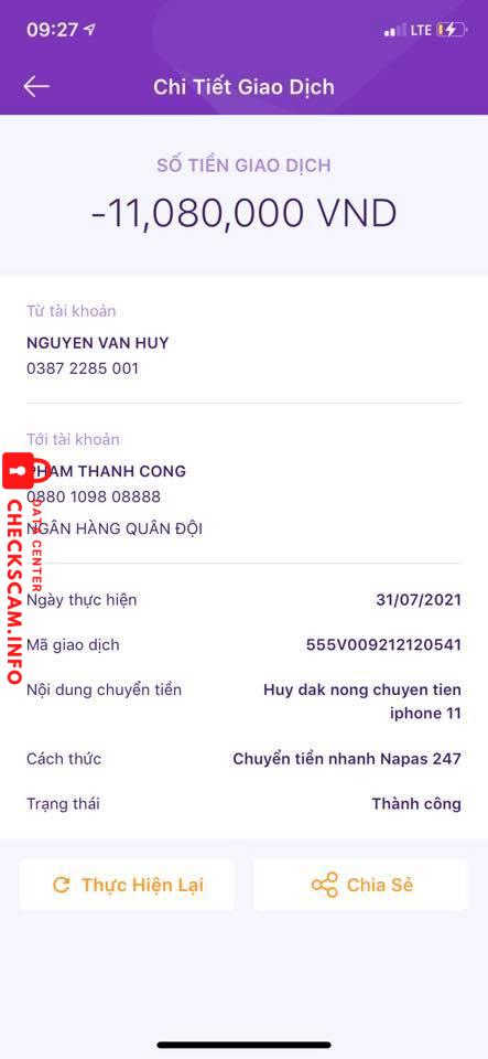 Preuves contre Pham Thanh Cong