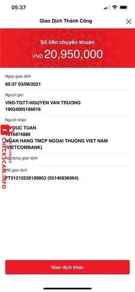 Preuves contre Nguyễn Trường
