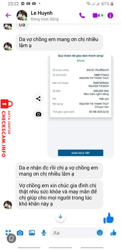Preuves contre Nguyen Thi Bich