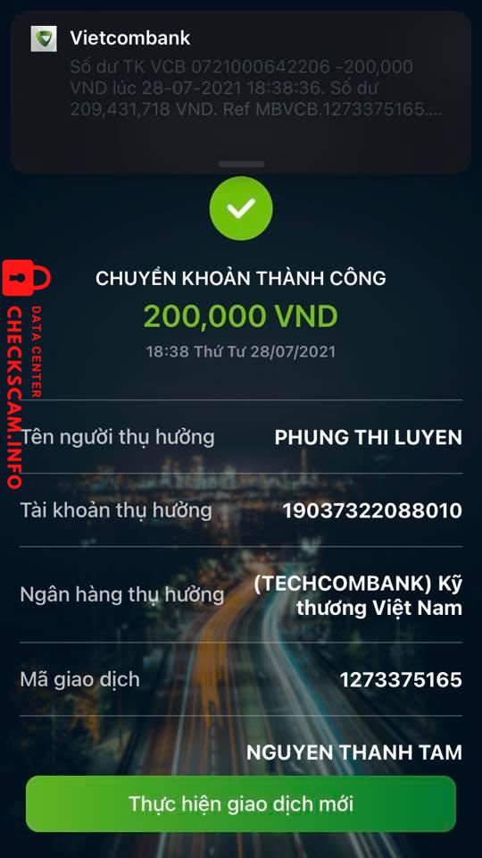 Preuves contre Phung Thi Luyen