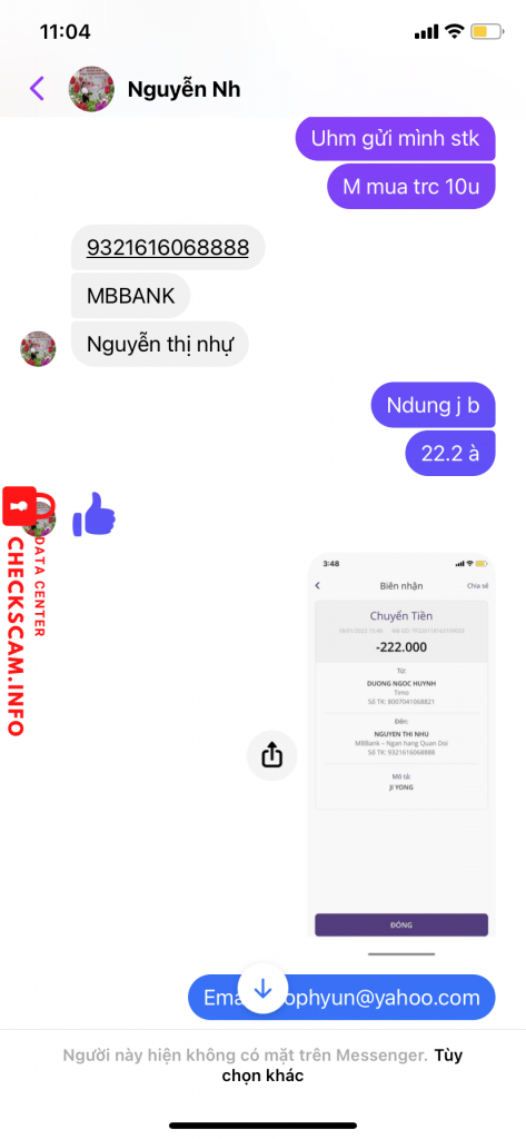 Preuves contre Nguyen Thi Nhu