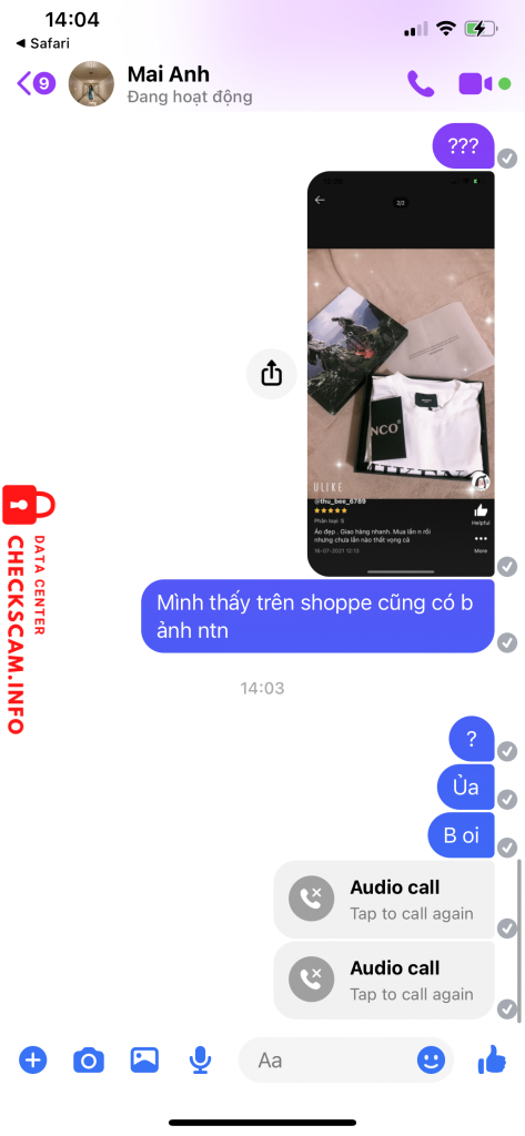 Preuves contre Hoàng Nguyễn Mai Anh