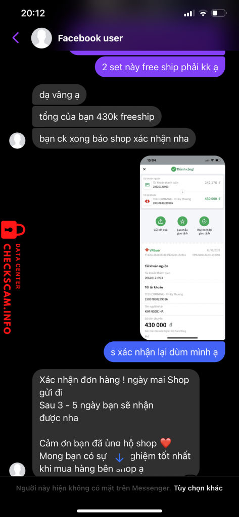 Preuves contre Kim Ngoc Ha