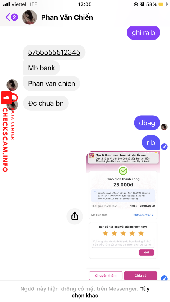 Preuves contre Phan Văn Chiến