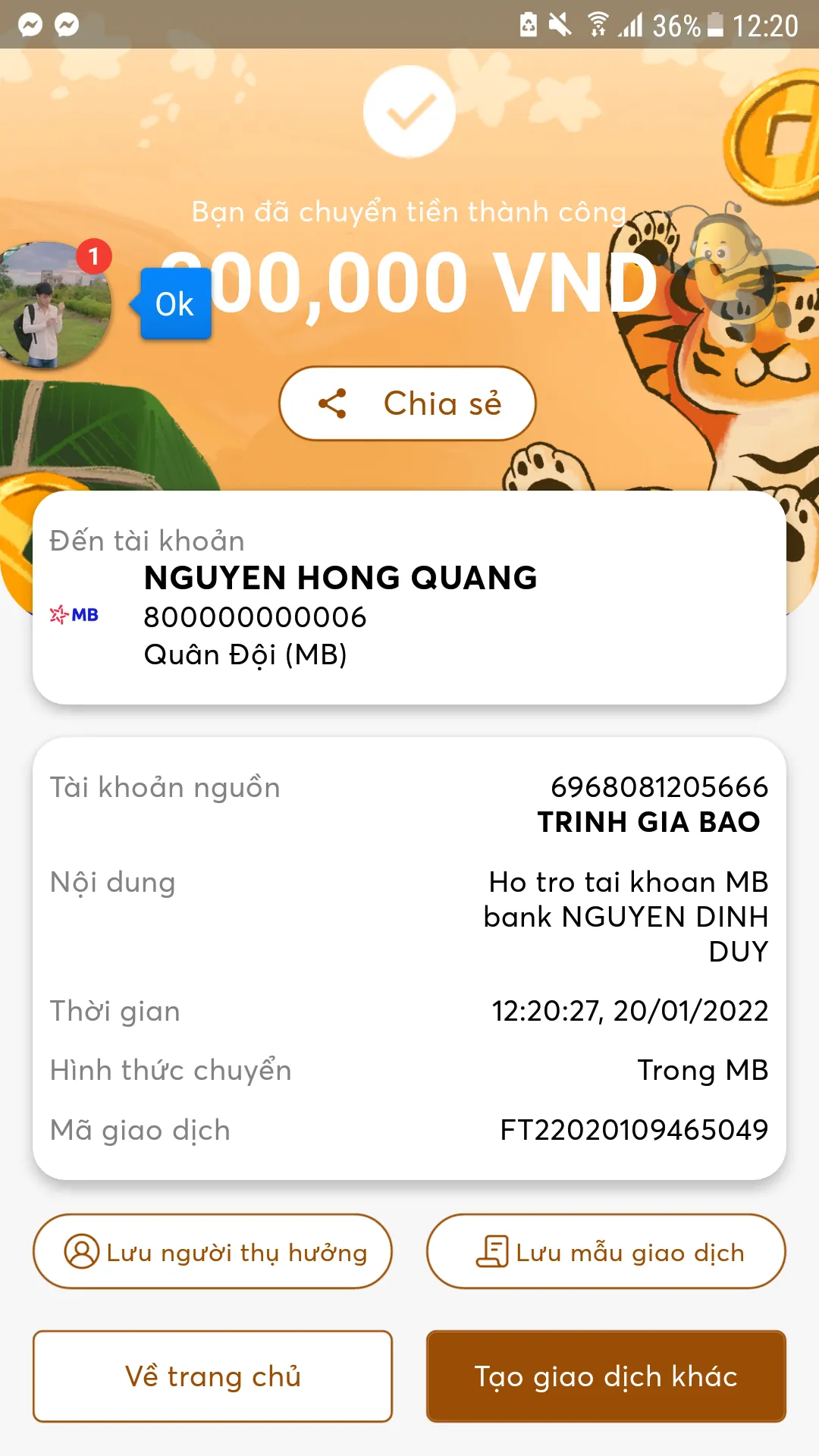 Preuves contre Nguyen Hong Quang