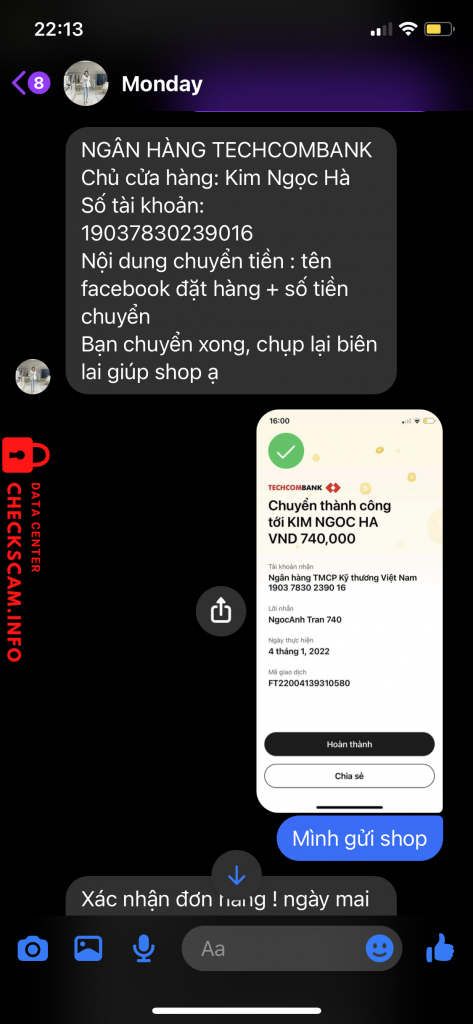 Preuves contre Kim Ngoc Ha