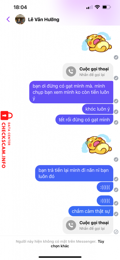 Preuves contre Lê Văn Hướng