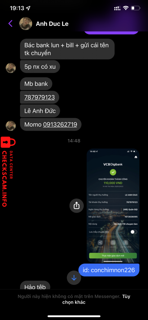 Preuves contre Duc Anh Le