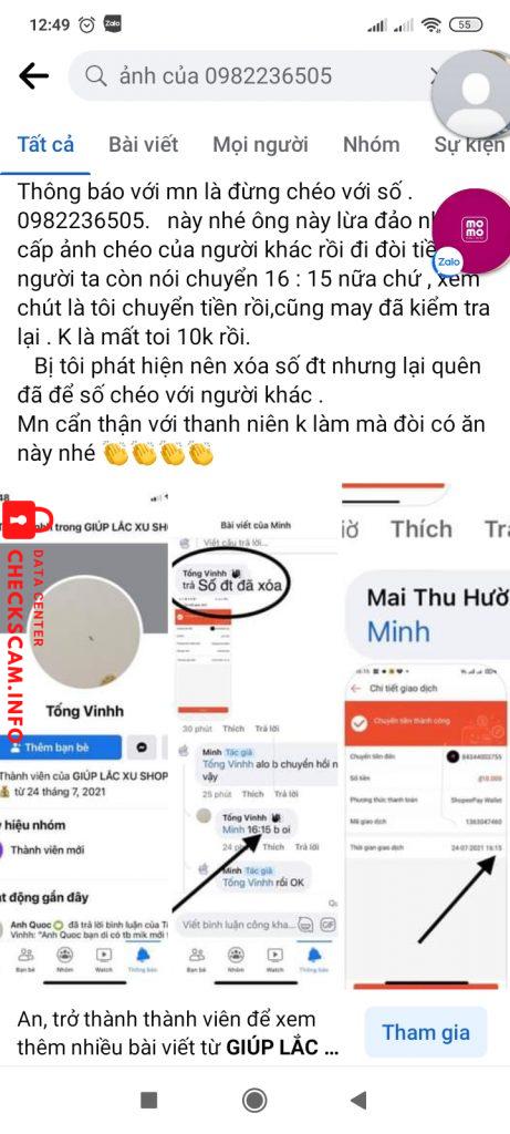 Preuves contre Tống Việt Hoàng