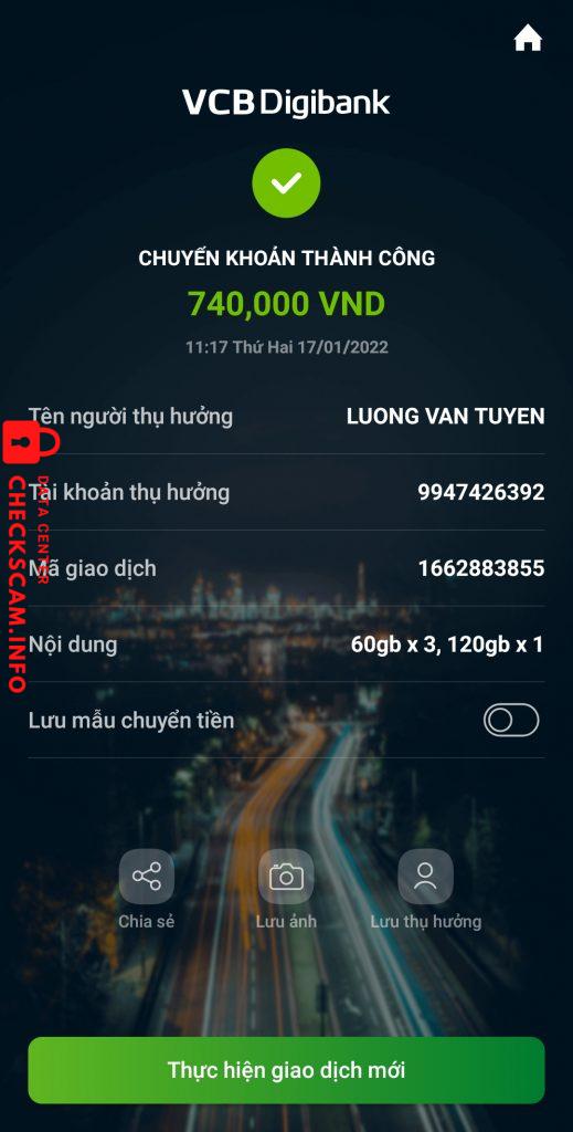 Preuves contre Luong Van Tuyen