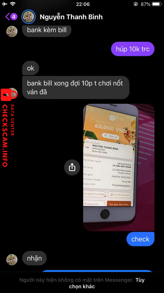 Preuves contre Nguyễn Thanh Bình