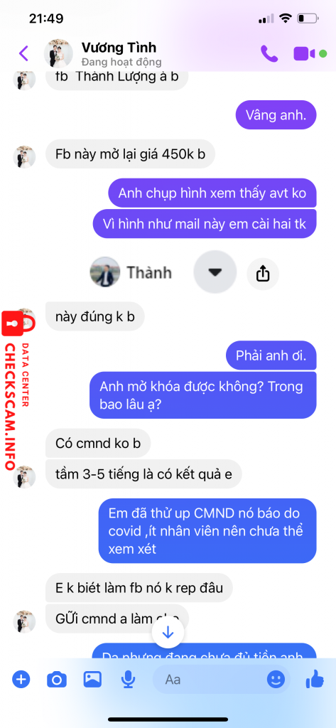Preuves contre Vương Hữu Tình