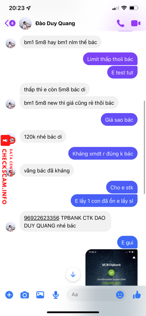 Preuves contre Đào Duy Quang