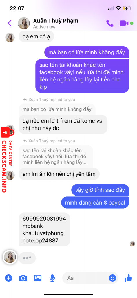 Preuves contre Khau Tuyet Phung