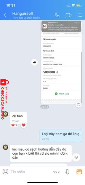Preuves contre Nguyễn Thị Thanh Trúc