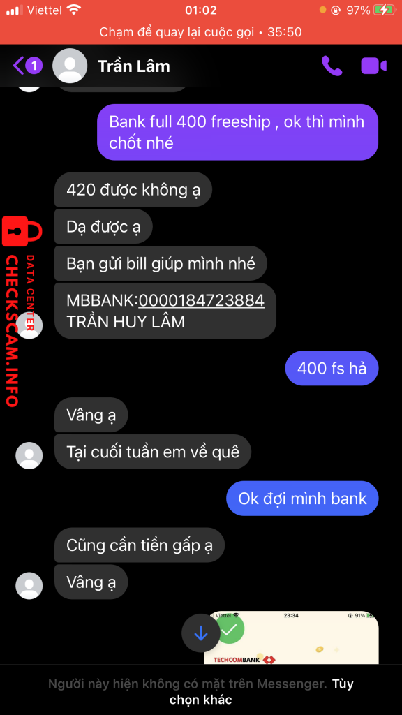 Preuves contre Tran Huy Lam