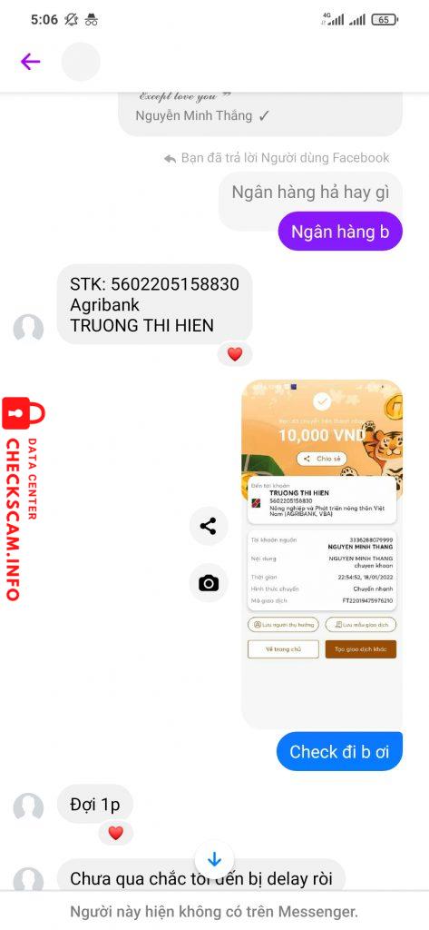 Preuves contre Truong Thi Hien