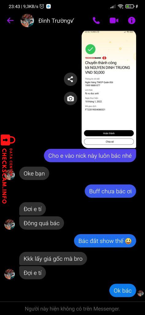 Preuves contre Nguyen Dinh Truong