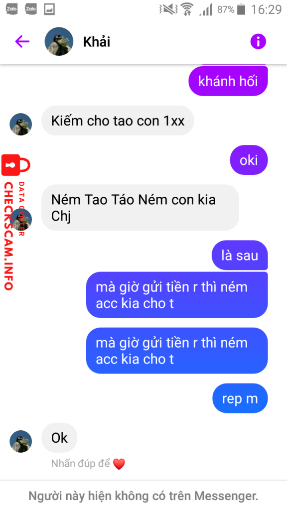 Preuves contre Trần Hoàng Khải