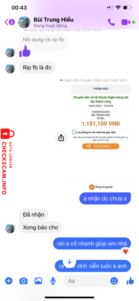 Preuves contre Bùi Trung Hiếu