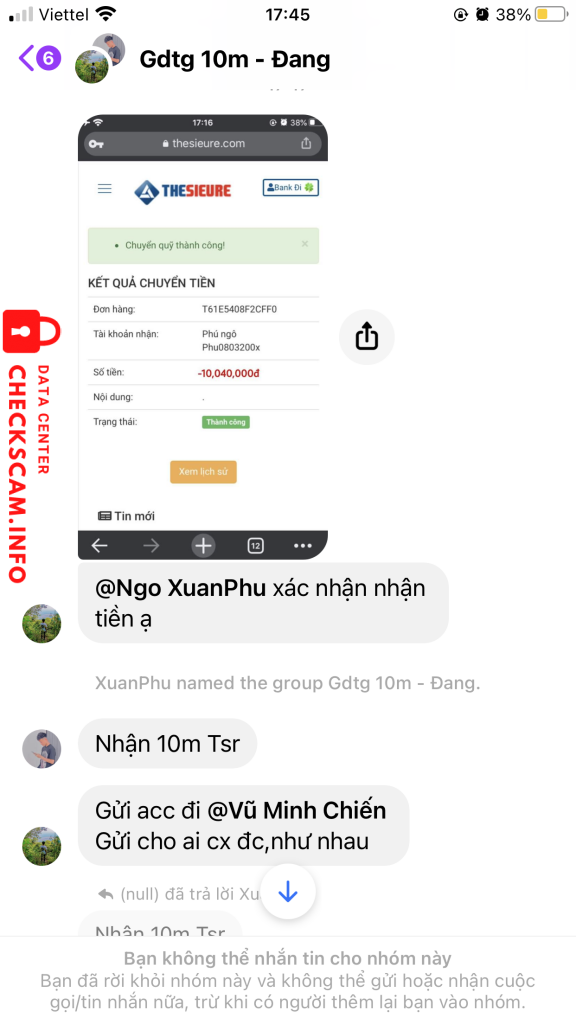 Preuves contre Ngo Xuan Phu