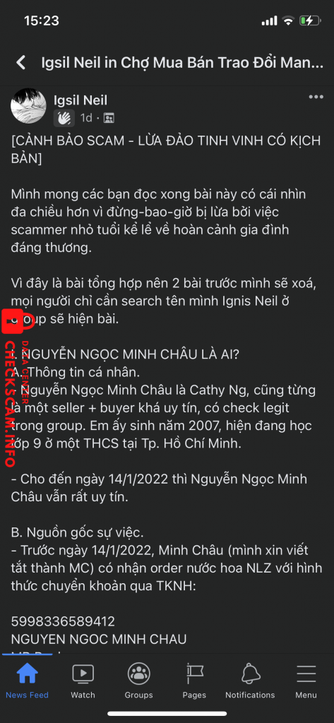 Preuves contre Nguyen Ngoc Minh Chau