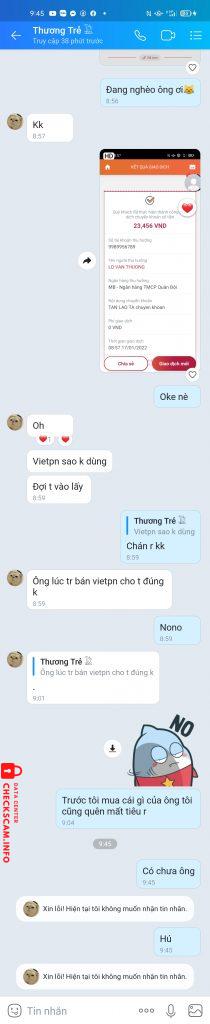Preuves contre Lo Van Thuong